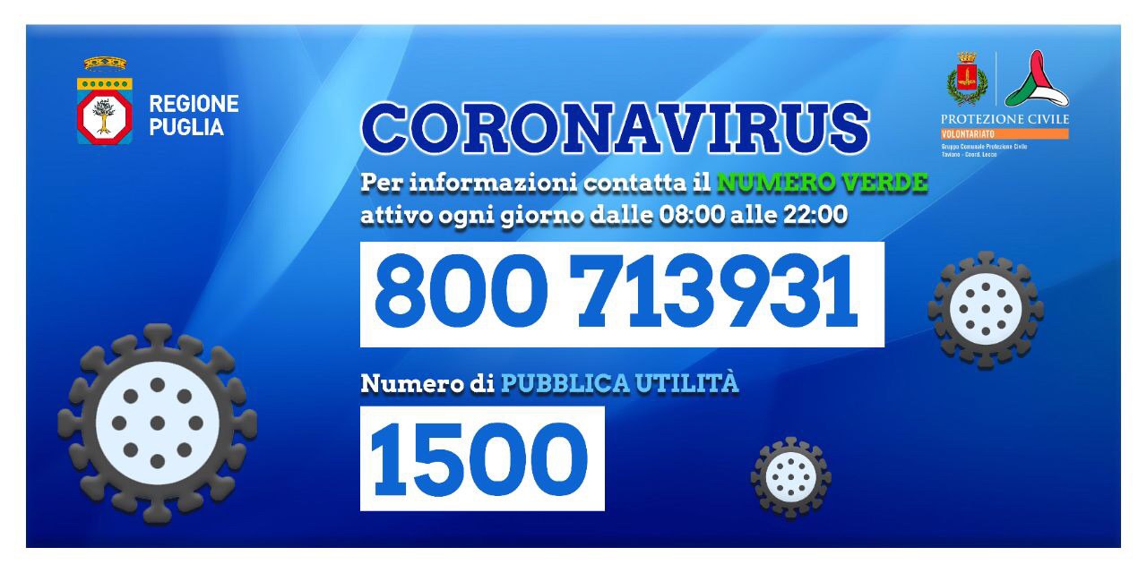 Coronavirus  COVID 19 - numeri utili